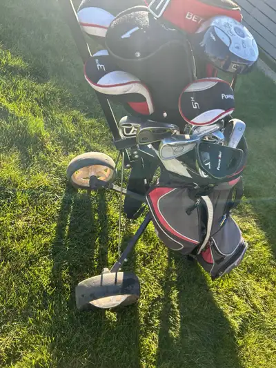Complete Right-Handed Golf Set+Bag+Cart + Approx. 70 Golf Balls, View more