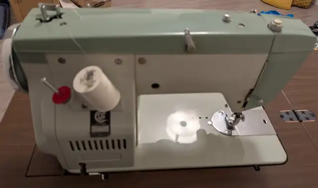 Vintage Sewing Machine, Table & bench62863737354755122