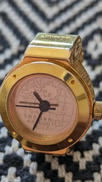 Vintage Bonetto gold finger ring watch , View more