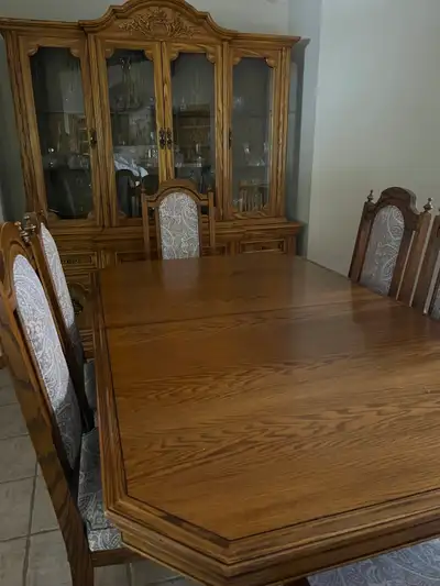 Dining room table and 6 chairs, View more