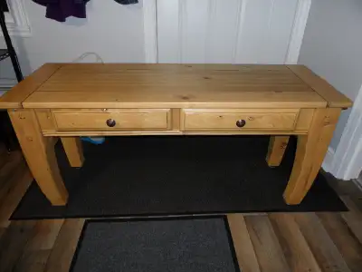 Table basse 100% bois avec 2 petits tiroirs, View more