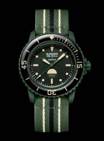 Blancpain X Swatch Green Abyss Automatic Watch New in Box, View more