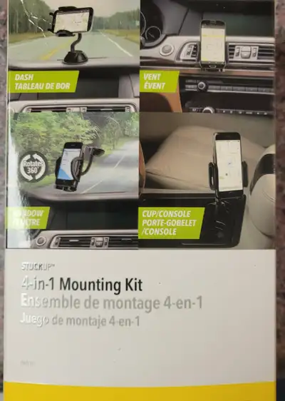 4 in 1 Mounting Kit. for smartphones, Comply with new iPhone By StuckUp