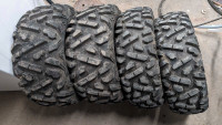 4 obor side by side tires awesome tread 700 km on them
