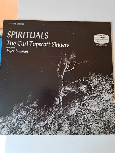 SPIRITUALS The Carl Tapscott Singers with Joyce Sullivan, record lp, excellent, $30