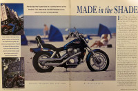 1992 Honda Shadow 600/1100 2-Page Original Article 