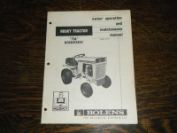 Bolens 736 Husky Tractor Hydrostatic owner , Maintenance Manual