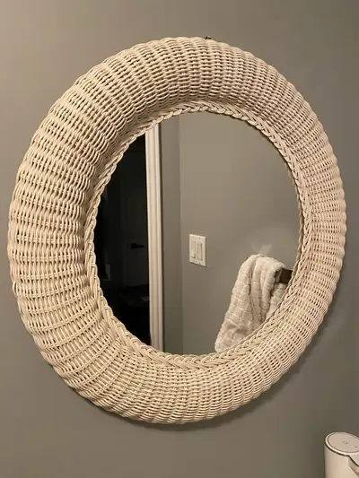 Round Rattan Mirror, View more