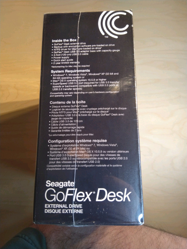 Seagate GoFlex Desk 3TB USB 3.0 External Hard Drive  in Other in Winnipeg - Image 3