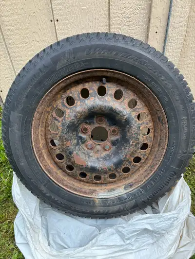 I am selling a set of Continental WinterContact tires, size 225/60 R17 103H, mounted on steel rims....