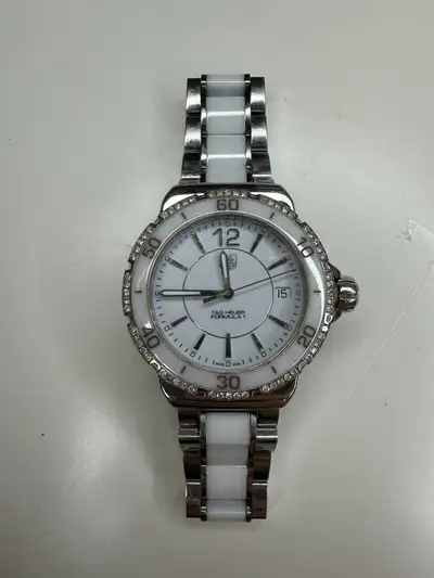 WAH1213.BA0861 TAG HEUER FORMULA 1 LADIES WHITE CERAMIC DIAMOND, View more