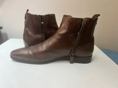 M Italian Leather Ankle Boots, View more