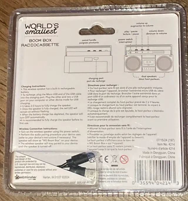  World’s smallest boombox Bluetooth speaker62863728130177123