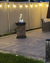 Propane Outdoor Fireplace / Firepit Including Propane Cylinder