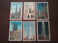 Lot de cartes postales "linen" Acacia Card Company