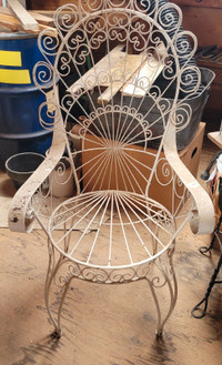 Peacock wrought iron chair 