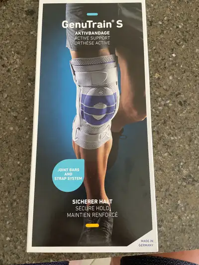 Right knee - Size 1 GenuTrain S - Aktivbandage Active Support Joint bars and strap system Secure Hol...