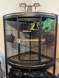 Parrot cage for corner 