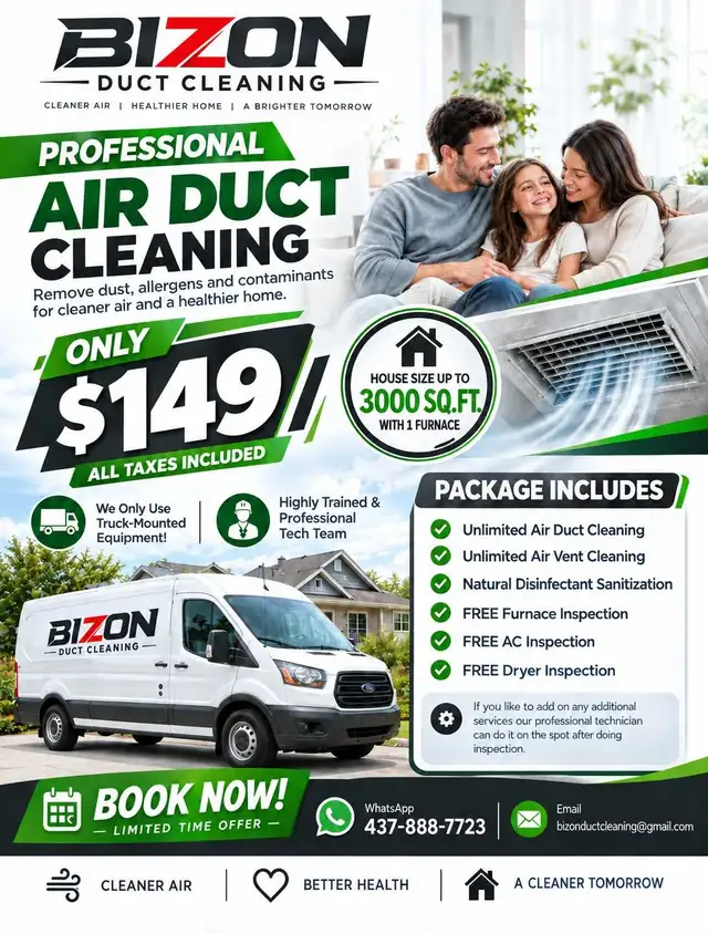Professional Air Duct Cleaning Service | Homeowners $149 + GST