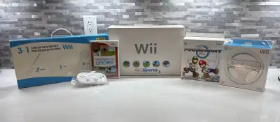 Nintendo Wii, Mario Kart & More! CIB - MATCHING SERIALS - Tested, View more