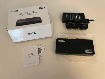 Plugable USB C Triple Display Docking Station with Laptop Chargi, View more