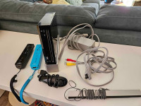 Nintendo Wii Console with Two Controllers, Nunchuk & Sensor