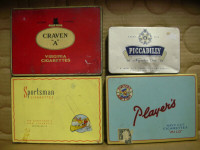 Vintage cigarette tins for sale