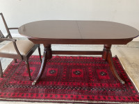ANTIQUE DINING TABLE WITH 6 CHAIRS