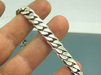 Solid 925 Silver Bracelet Cuban Link Men's Jewellery