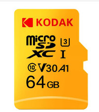 Carte Mémoire Kodak Micro Carte SD Classe 10 64GB U3 4K