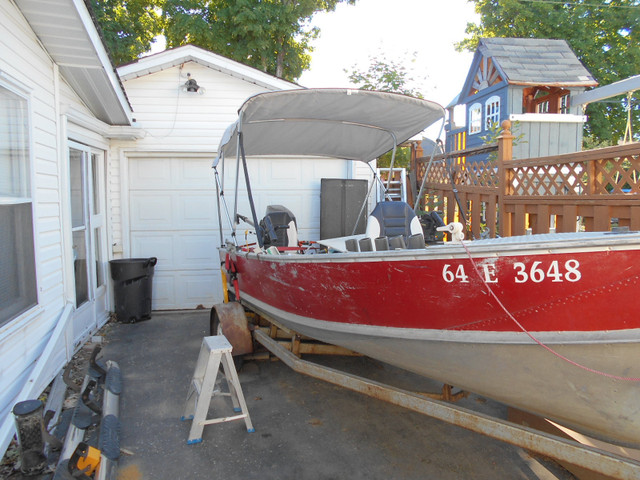 16' aluminum boat in Powerboats & Motorboats in Sudbury - Image 2
