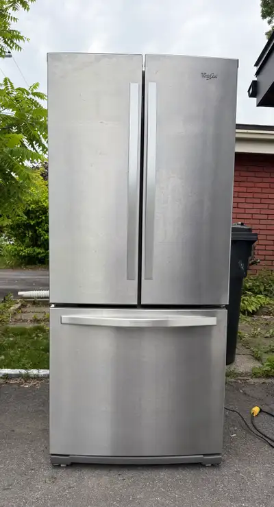 Whirlpool stainless 30” fridge - delivery possible , View more