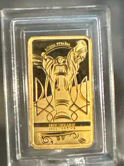 Rare free Ukraine This is a Barbados 2023 gold coin, featuring a 10 Dollar denomination. It's made o...