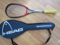 Graphite titanium squash racquet