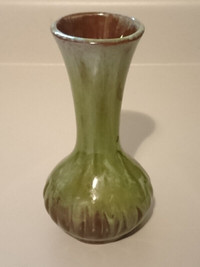 Antique Rare Blue Mountain Pottery Drip Glazed  Green Vase