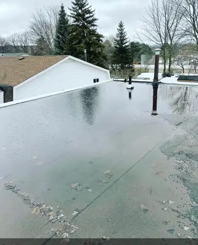 If you have a flat roof on your home or business make sure that you clean out your drains with all t...