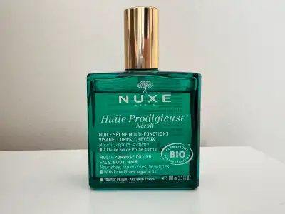 Lovely organic face/body/hair dry oil. Made in France. Only used a few times. Dispensed as a spray.