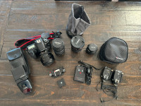 Canon 60D camera bundle including bag