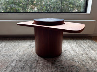 MCM Teak and Black Laminate Side Table by R.S. Associates 