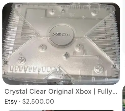 Console Xbox clear crystal edition cord controller plays 2004 model limited $600 accept trades north...
