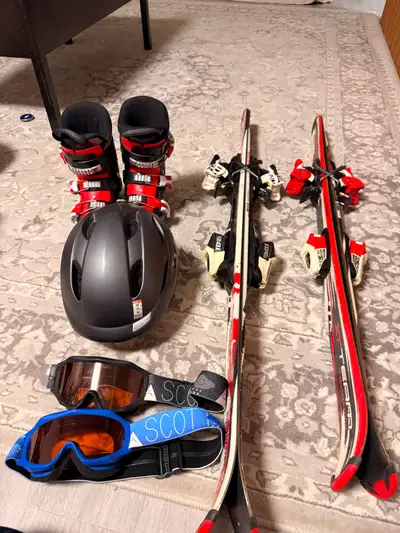 Ski, ski boots and equipment, View more