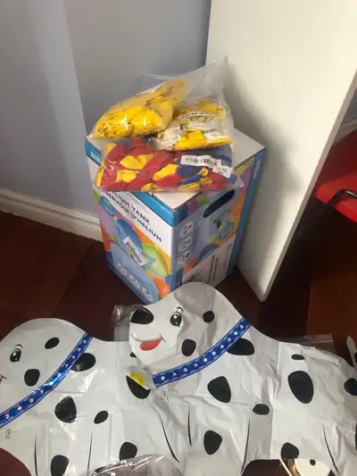 Helium tank has 90% volume ( $75 new) Assorted balloons approximately >100 Bubble balloons >20 Hand...