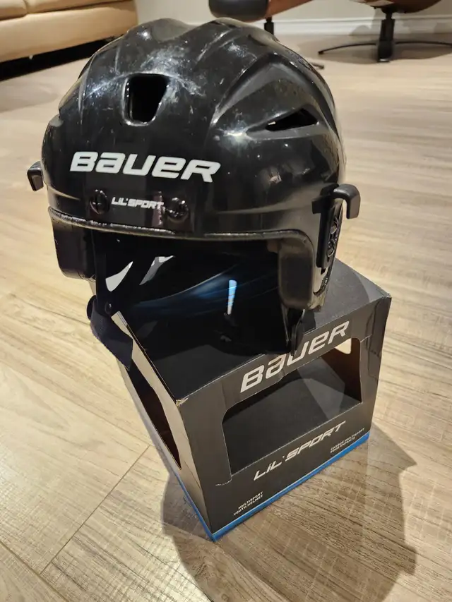 Bauer lil sport helmet, black, $20