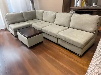 Free Delivery 6 Piece Sectional - Storage Ottoman, View more