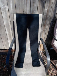 Women's Size L Black Stretch Pants, Made In Hong Kong