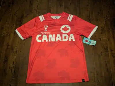 FIFA world cup QATAR 2022 Canada Red Jersey Pullover Men's S/M, View more