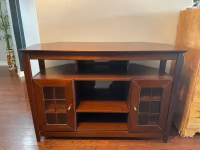 Solid Wood TV Stand / Credenza – Glass Doors, View more