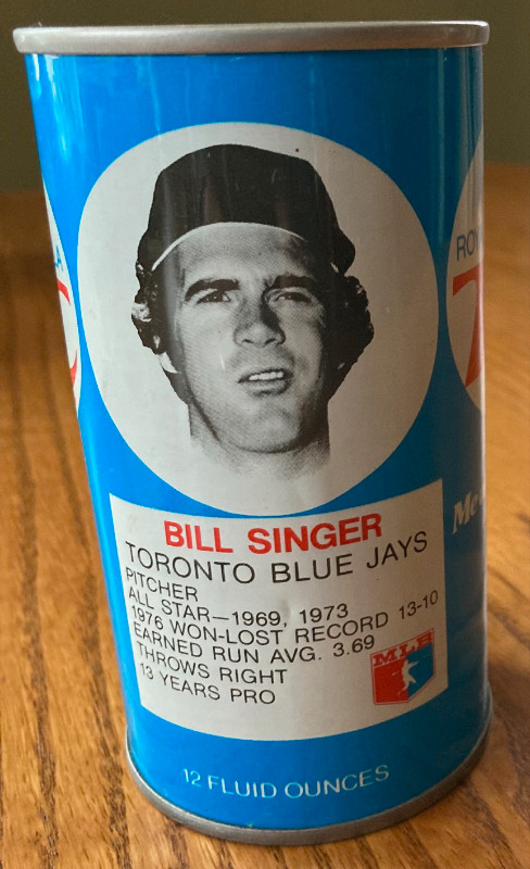 1977 Toronto Blue Jays Bill Singer Royal Crown Cole Can in Arts & Collectibles in Hamilton