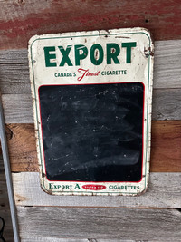 Vintage 1950’s EXPORT A Chalkboard Sign