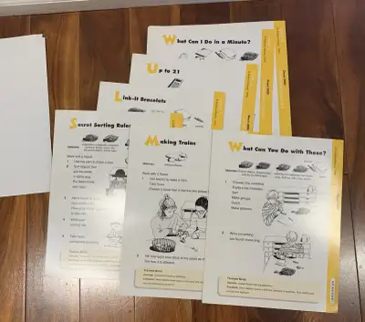 PRICE REDUCED !!! NOW ONLY $10 !!! Math Quest Grade 2 Activity Centre Task Cards Set. MINT CONDITION...